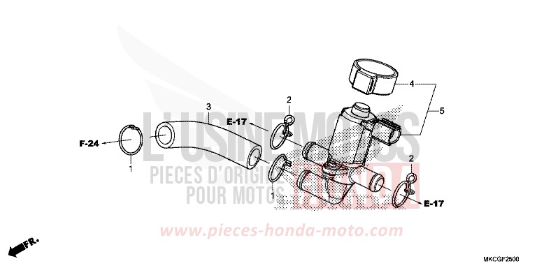 AIR INJECTION VALVE for Gold Wing CANDY ARDENT RED (R367) from 2020